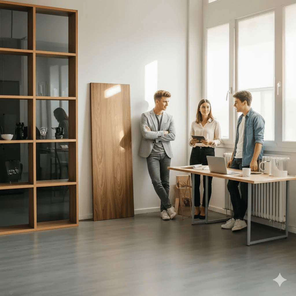 Un team di professionisti che collabora in un moderno ufficio